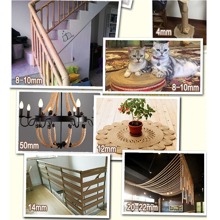 

Sisal Rope Cat Tree DIY Scratching Post Toy Cat Climbing Frame Replacement Rope Desk Legs Binding Rope for Cat Sharpen Claw