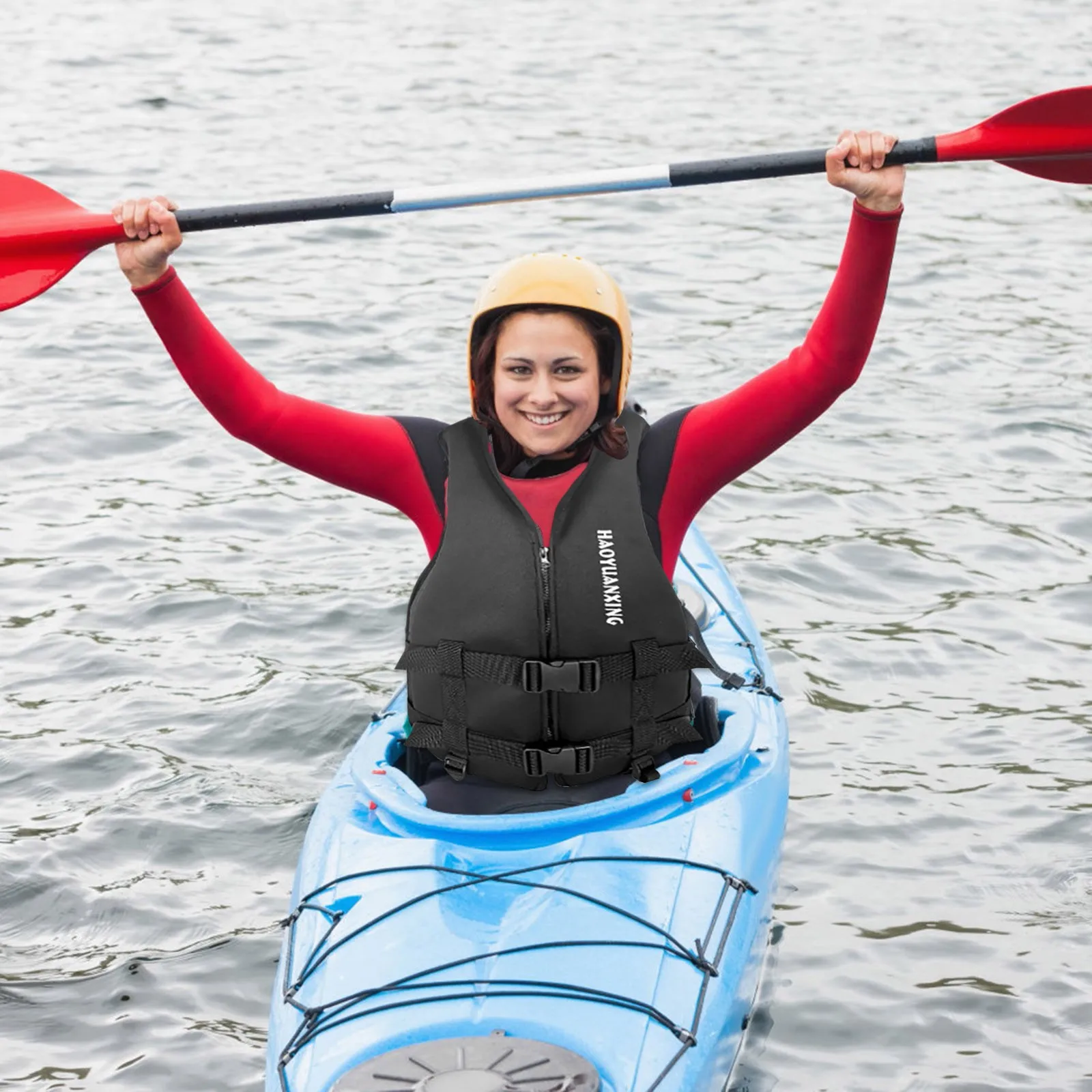 Спасательный жилет из полиэстера для взрослых ткани Оксфорд водных видов спорта