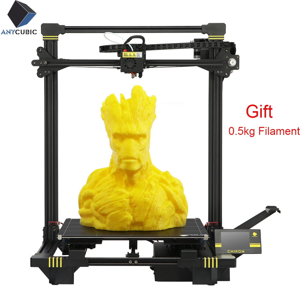 ANYCUBIC Chiron Newet 3d принтер комплект с зажимами размера плюс ultracase экструдер экран Dual Z Axisolor обновленный Impresora 3d Drucker