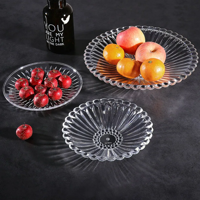 Прозрачная женская тарелка для высушенных фруктов современная Женская закусок