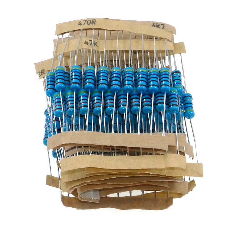 200 шт./лот 1 Вт 1% металлического пленочного резистора 20 значение 10 ohm-1M Ом