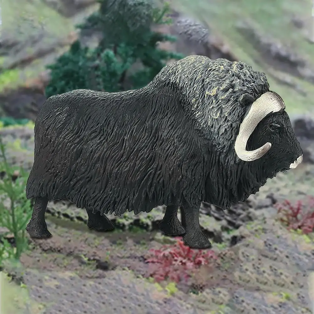 Мускусная модель Ox искусственные животные игрушка Moldel статическое пластиковое