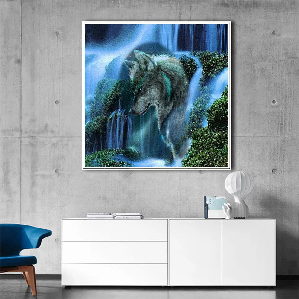 Алмазная 5d картина Водопад Набор для вышивки волк вышивка крестиком мозаика