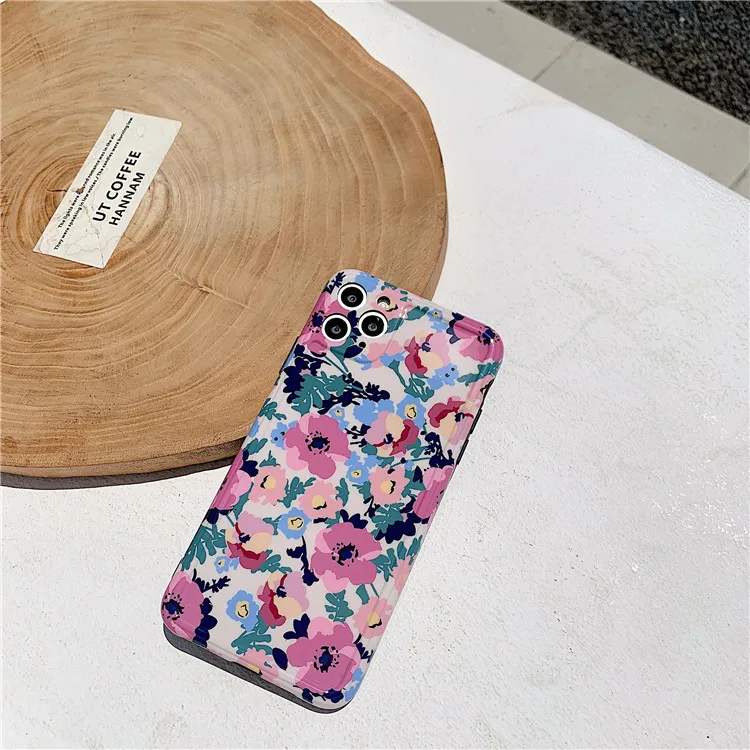 

Retro french oil painting wildflower Phone Case For iPhone 11 Pro Max case Cute cover for iPhone XS MAX XR X 7 8 Plus 7Plus Case
