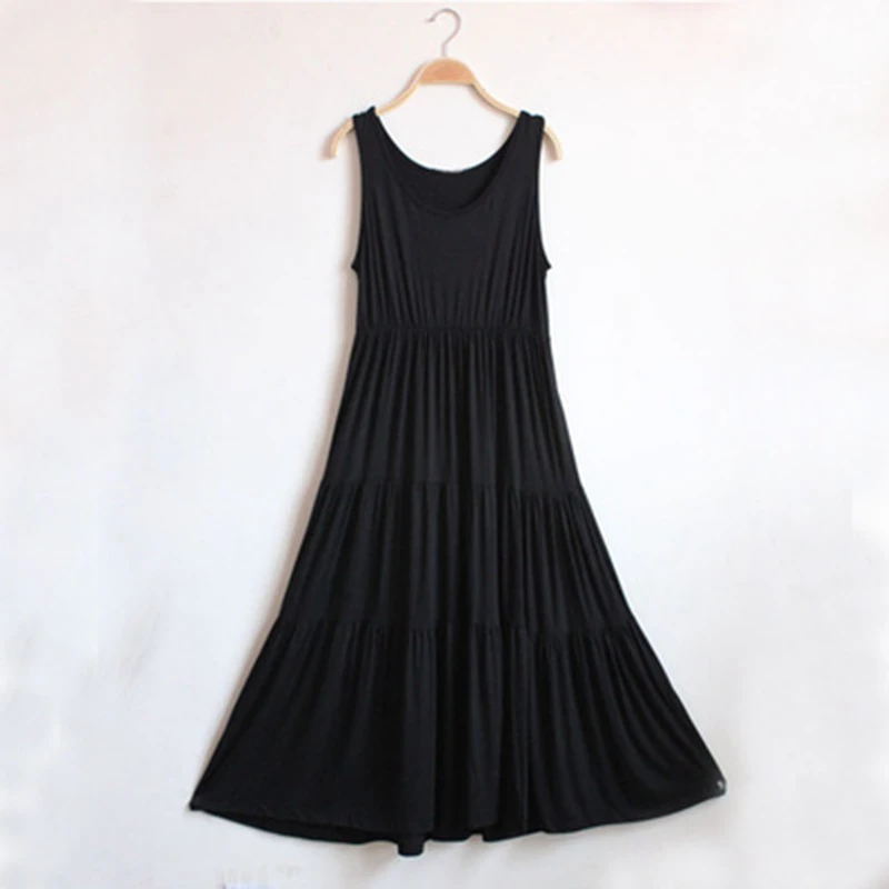 

Wholesale summer loose modal large version long skirt fat MM big put on cake skirt doll skirt pregnant woman dress at home