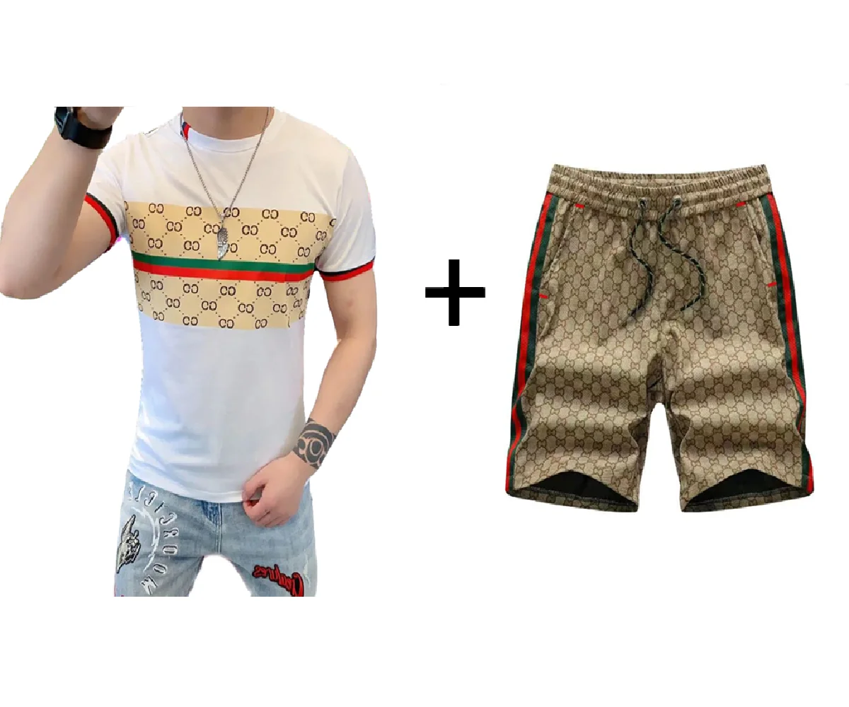 

2021 New Men's Brand Sportswear Shorts Set Short Sleeve Breathable T-Shirt And Shorts Casual Wear Men's Basketball Training Suit