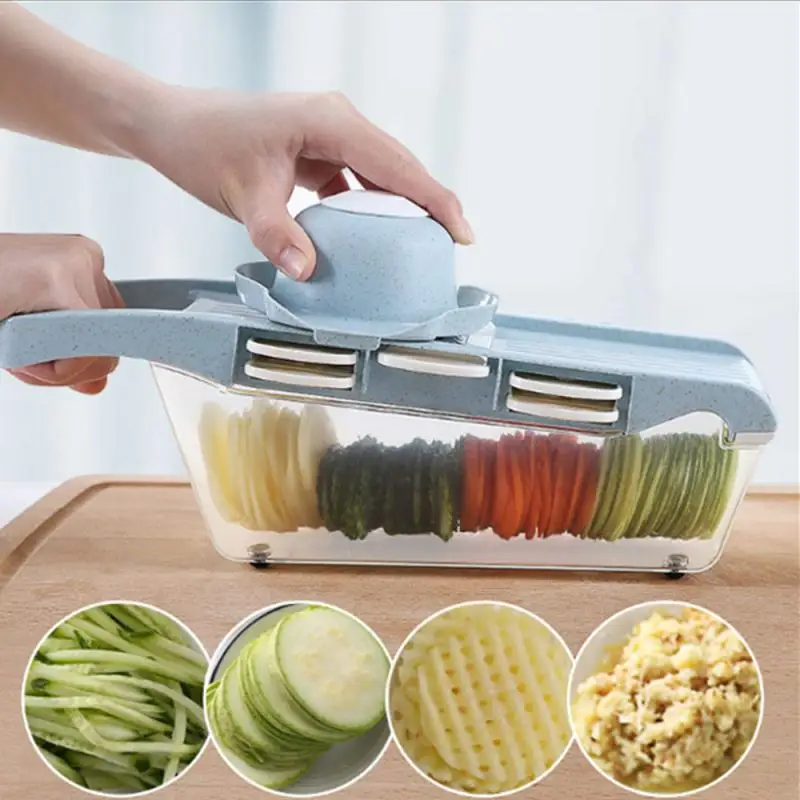 

Multifunctional Vegetable Cutter Shredders Slicer With Basket Fruit Potato Chopper Carrot Grater Slicer Mandoline For Kitchen