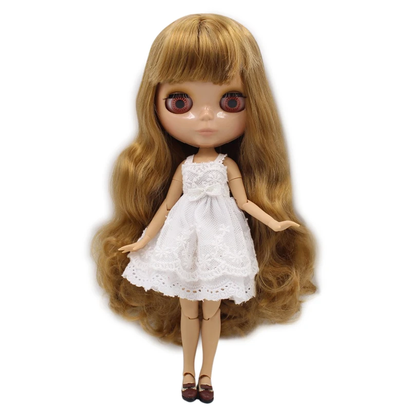 Ледяной DBS Blyth кукольные каштановые волосы блестящие уход за кожей лица загорелая
