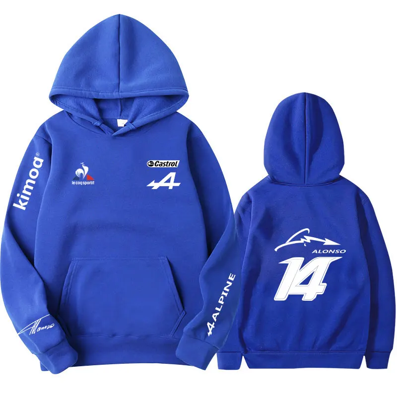 

Summer Formula One Racer Alonso F1 Alpine team Racing Fans Tracksuit Team Logo Men/Women Hoodies Oversized Sweatshirt