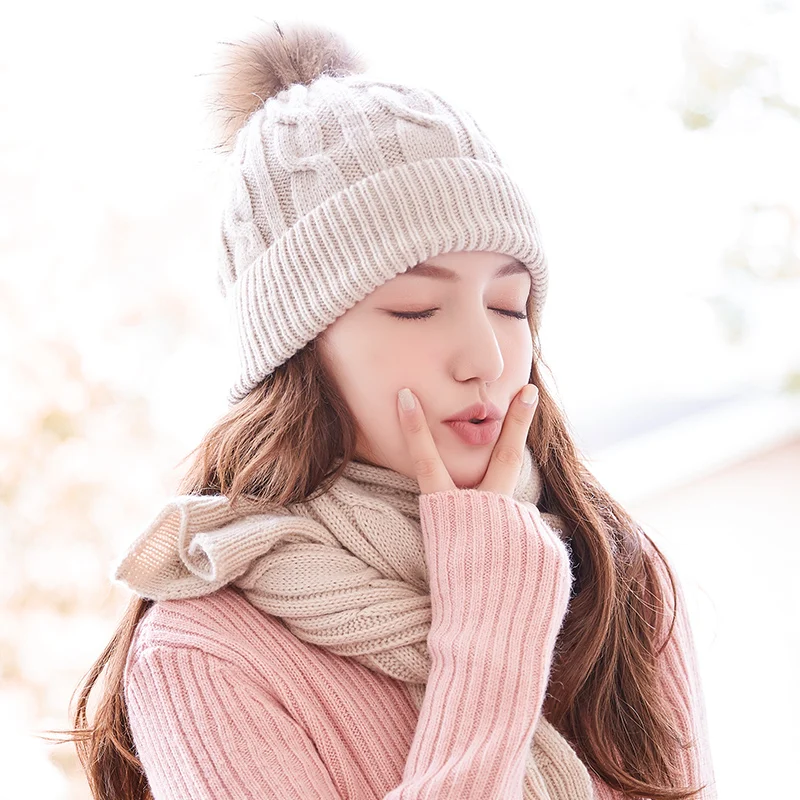 Комплект из двух предметов шарф Billie Eilish Beanie Hat для женщин шапочки Czapka Zimowa Bini Pompom