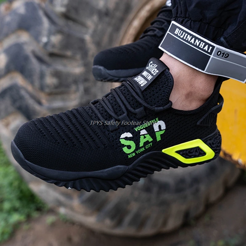 

Lightweight Boots Men's Safety Shoes For Men Ankle Boots Anti-Smashing Shoes Protective Boots Male Sneakers Non-Slip Footwear