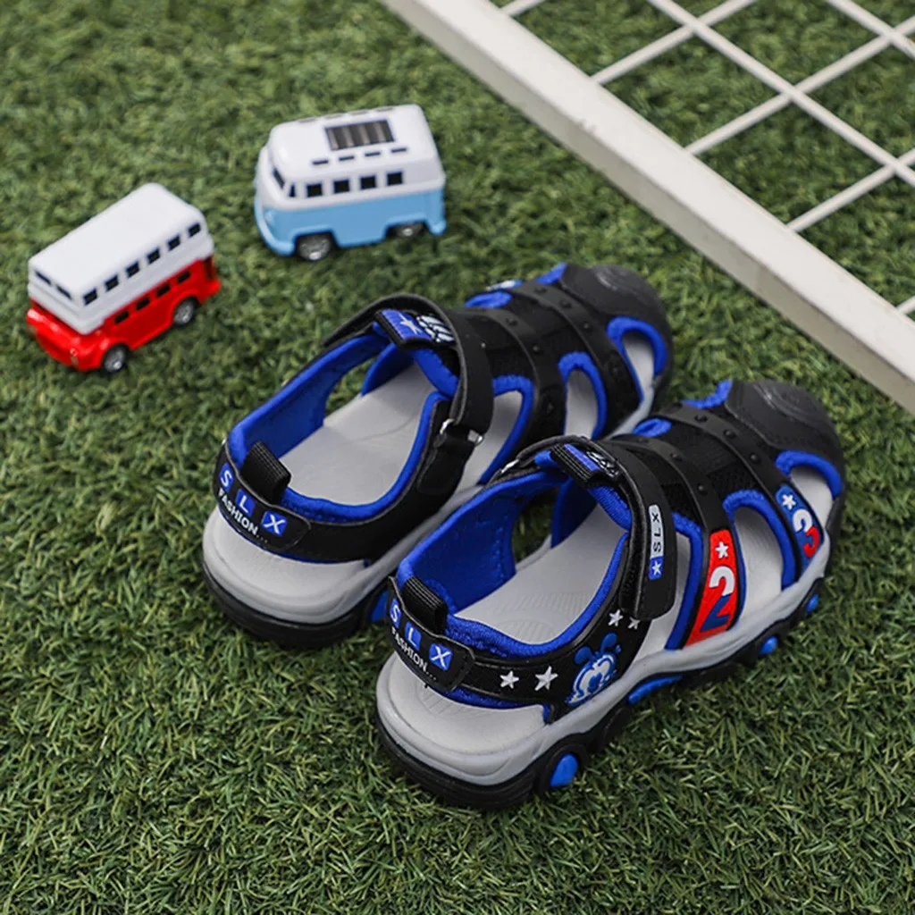 Детские сандалии Для детей для маленьких мальчиков с мультипликационным принтом