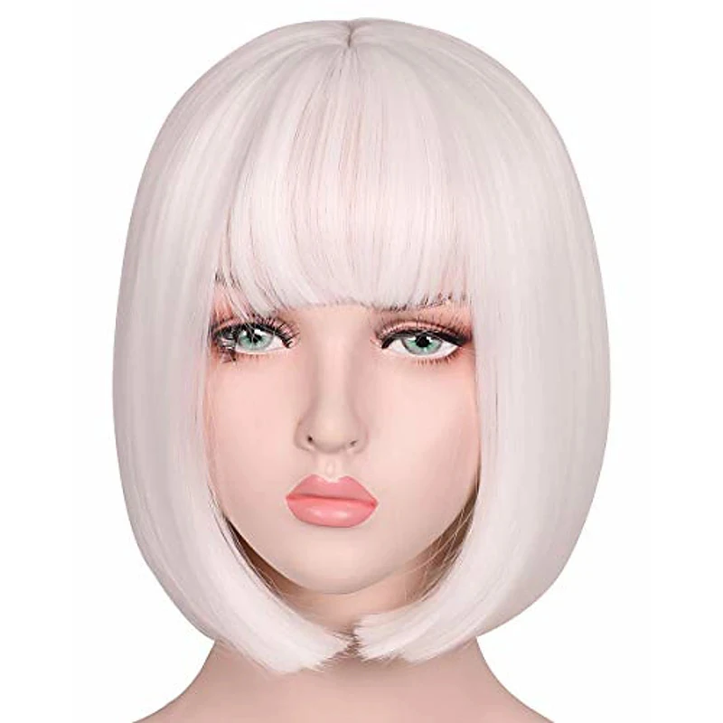 HAIRJOY женский белый черный коричневый розовый синий короткий прямой
