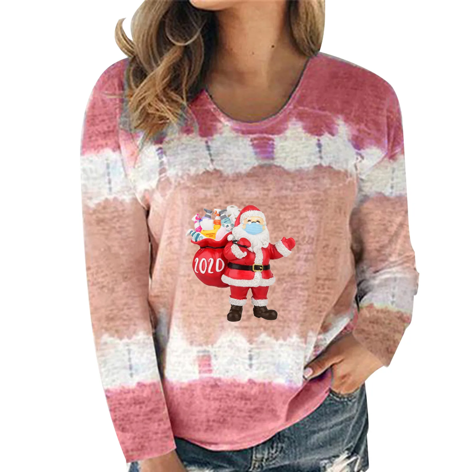 

Women's Cat Tie-dye Patchwork Crew-neck T-shirt Casual Tee Blouse Tops Women's Casual Loose T-shirt Tops Vestido De Mujer
