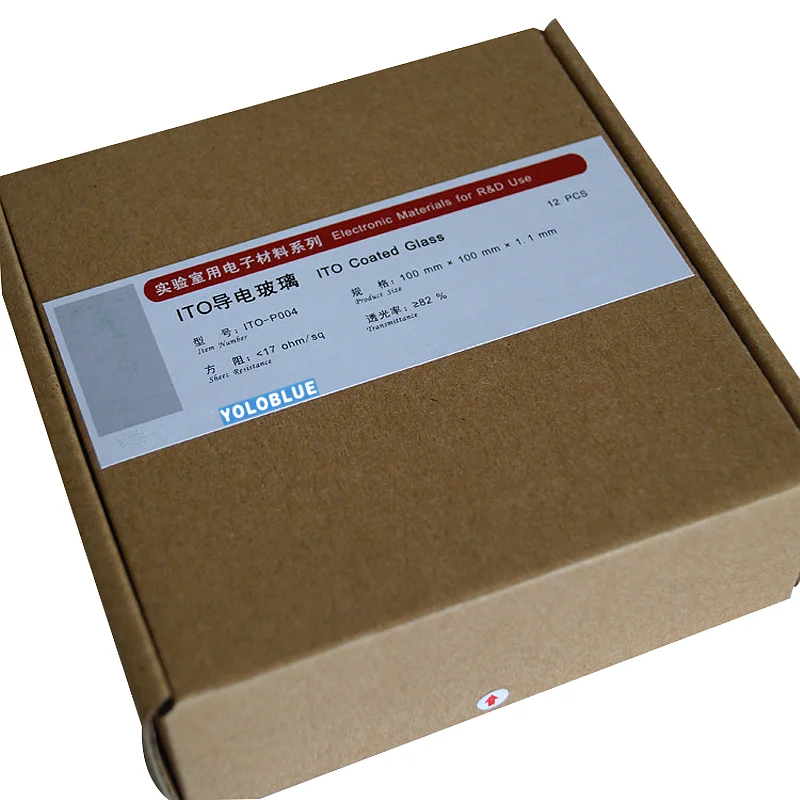Лабораторное прозрачное проводящее стекло оксид олова Индия Ито с покрытием 12