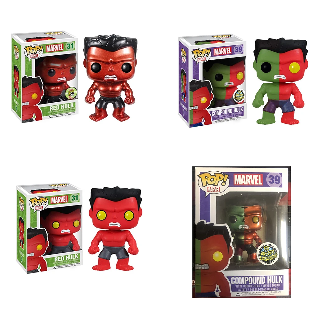 Funko pop! MARVEL Красный Халк составная фигура Халка игрушки Коллекция Модель