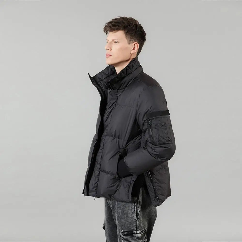SIMWOOD 2019 Зимние новые мужские пуховики модные шорты куртка с высоким воротом