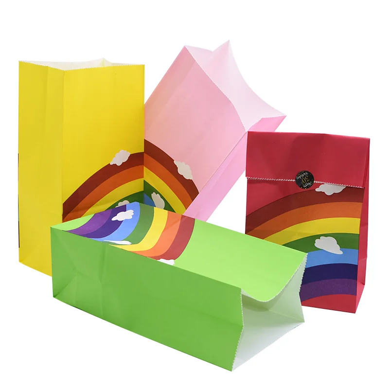 

13x8x23.5 cm Paper Bags for Gift Candies Wrapping Sachets Baby Shower Birthday festival Party Biscuits Packaging Paper Gift Box