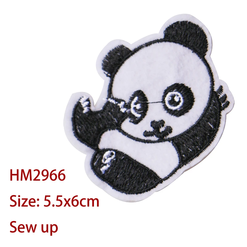 Модные нашивки с вышивкой фруктов панды собаки бабочки глаз значок аппликация