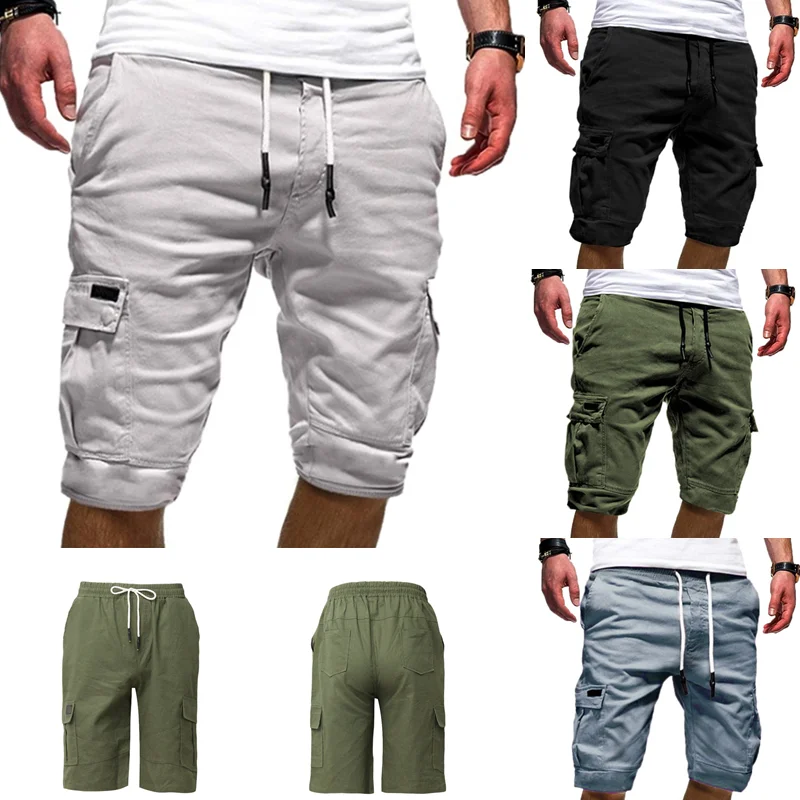 

Mens Shorts Mens Beach Shorts Loose Work Casual Short Pants Men's Multi-pocket Sports Fitness Shorts