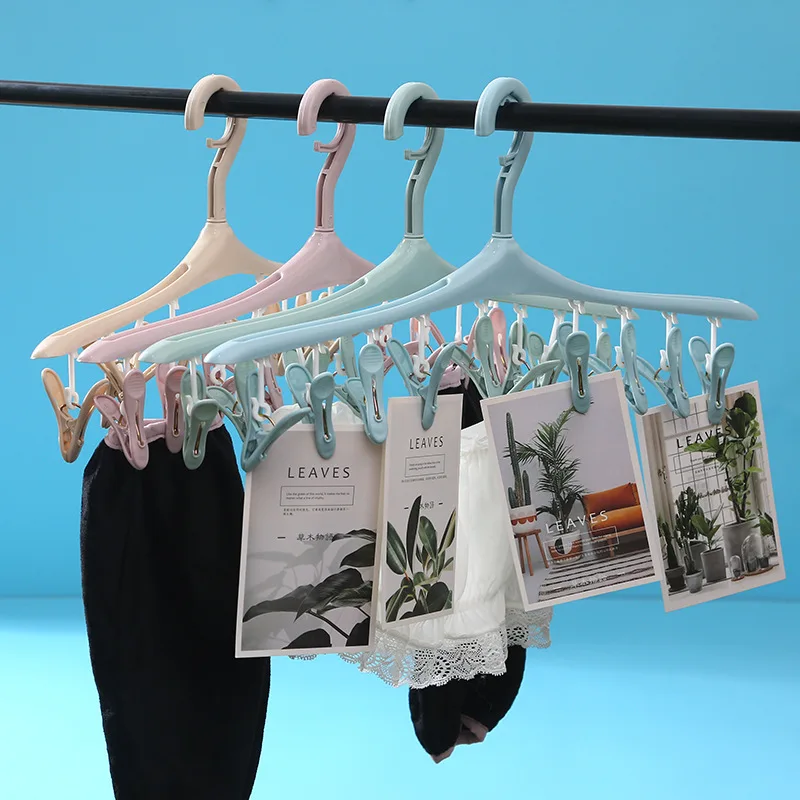 

Multifunctional 8 Clip Plastic Drying Rack, Creative Windproof Hanger Buckle, Clothes Drying Plastic Clip, Socks Inner Hanger