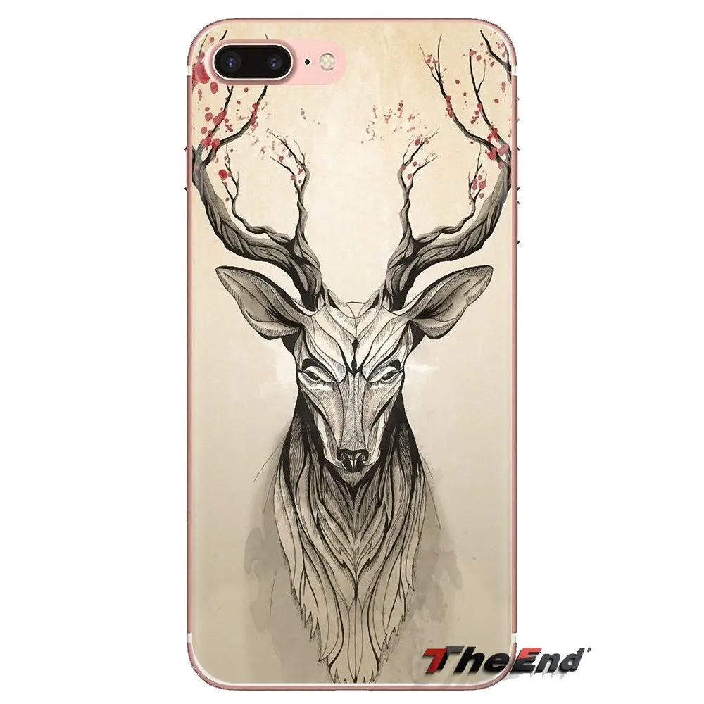 Прозрачный чехол из материала tpu сумка минималистский и изображением оленя для