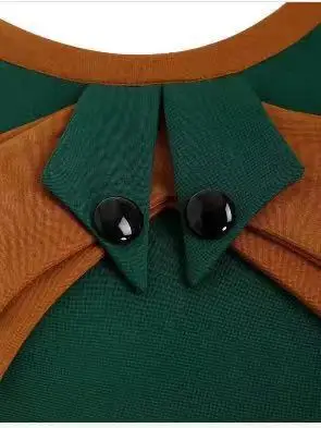 

Hot Selling 2020 New Style Contrasting Color Retro Expandable Dress