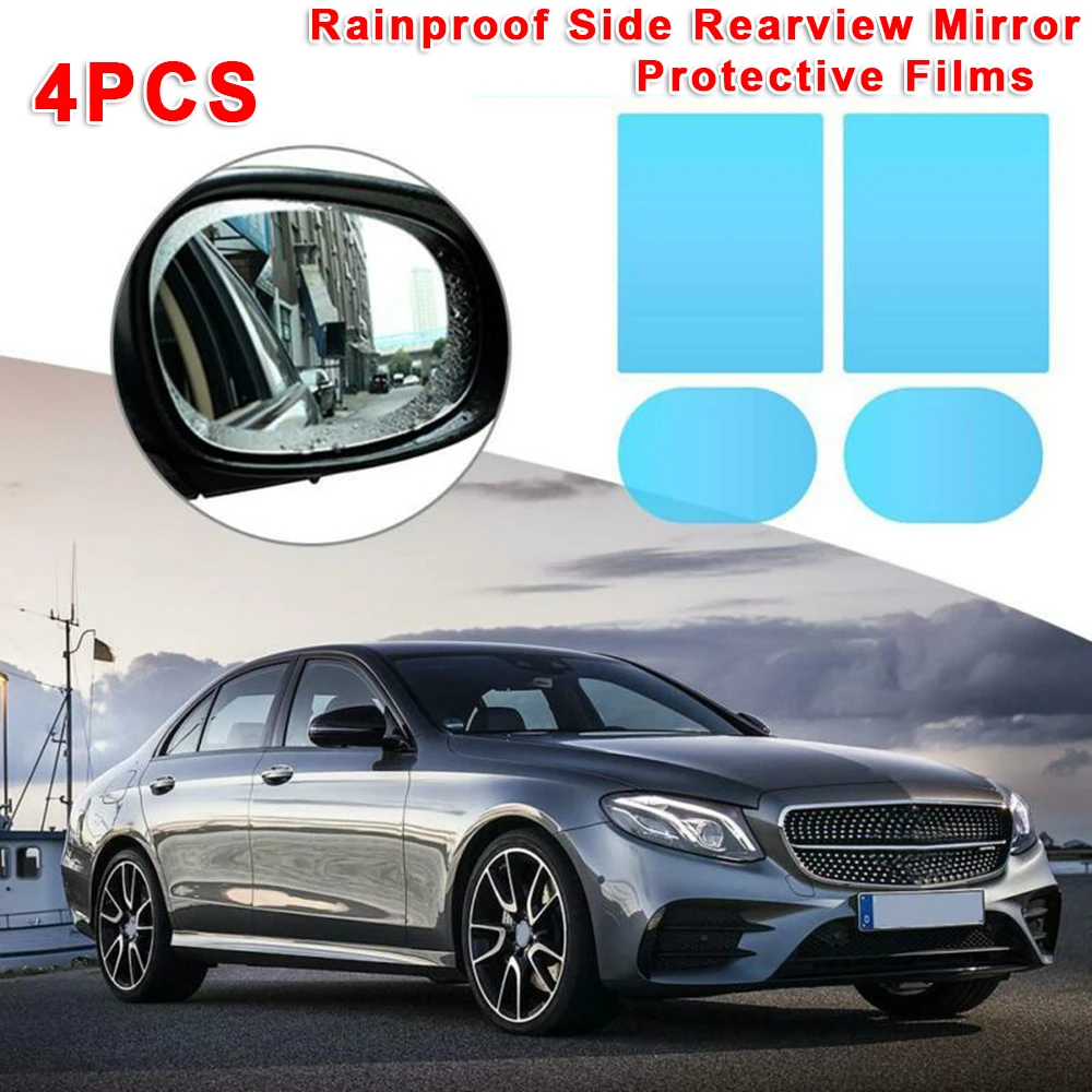 

PET+Nano Coating Material 4pcs Car Rearview Mirror Side Window Glass Anti-Fog Film Rain Protection Durable And Practical