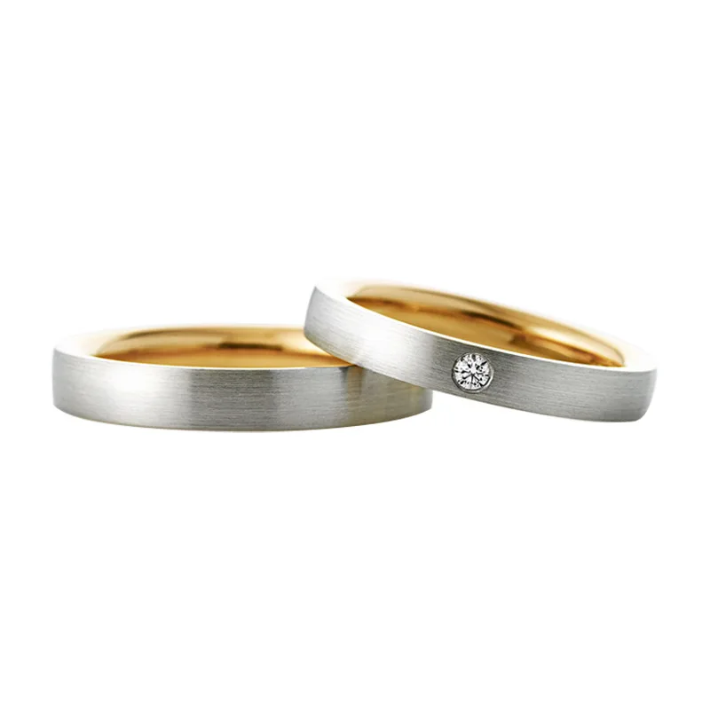 

Классические резные двухцветные бриллиантовые 18K однотонные настоящие золотые обручальные кольца AU750 обручальные кольца для женщин и мужч...