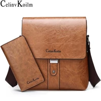 celinv koilm men shoulder bag set big brand crossbody business messenger bags for man fashion casual pu leather new hot salling