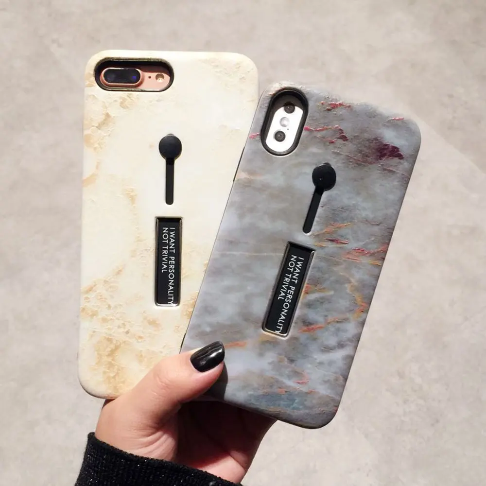 KISSCASE мраморный Телефон чехол для iPhone 7 8 держатель телефона 6 6s 10 X XS XR MAX Plus задняя