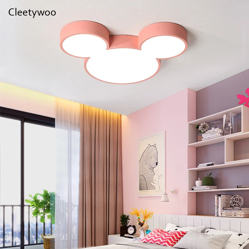 Потолочные светильники Macaron с Микки Маусом люминесцентные ультратонкие