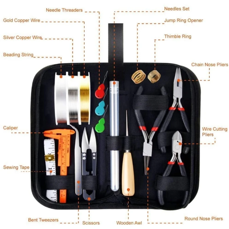 

24 Pcs/Set Jewelry Making Supplies with Jewelry Wires Findings Kit DIY Crafts Necklaces Bracelets Jewellery Beading Making