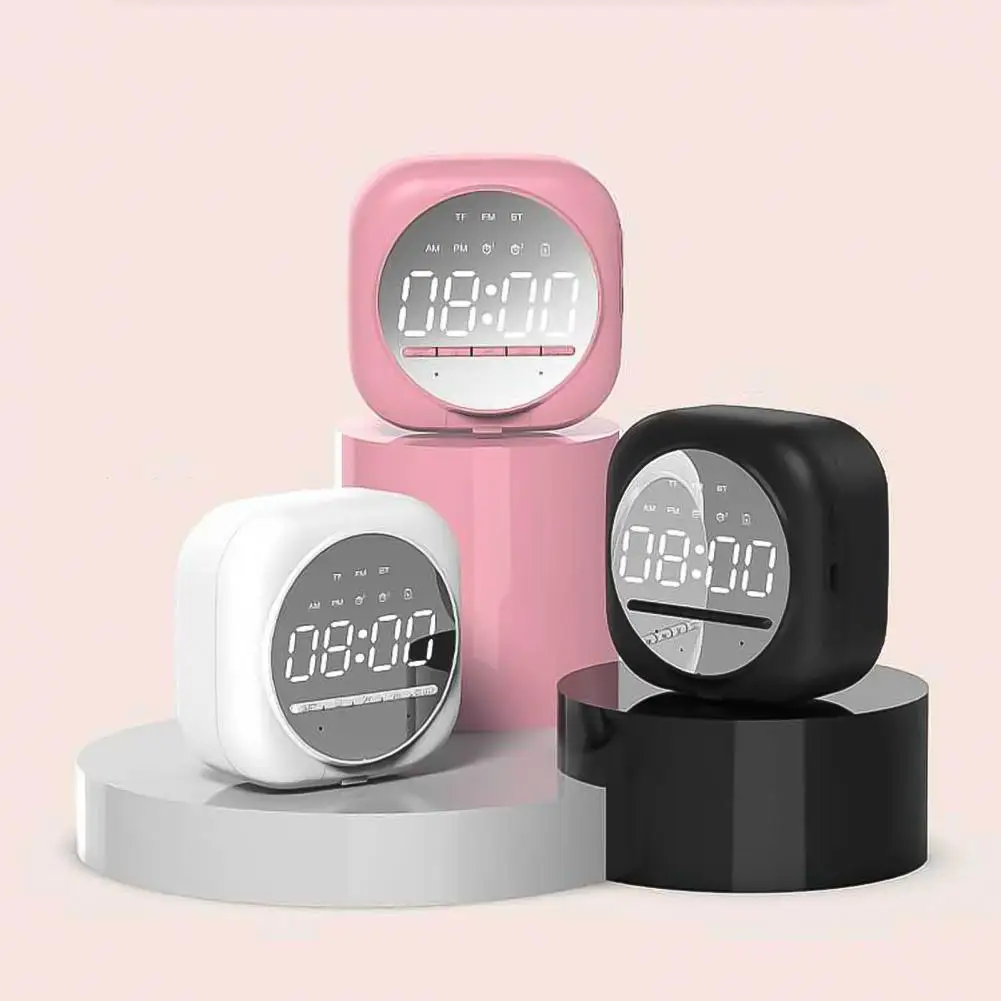 Новый портативный Bluetooth 5 0 динамик 2 в 1 Мини светодиодный экран зеркальсветильник