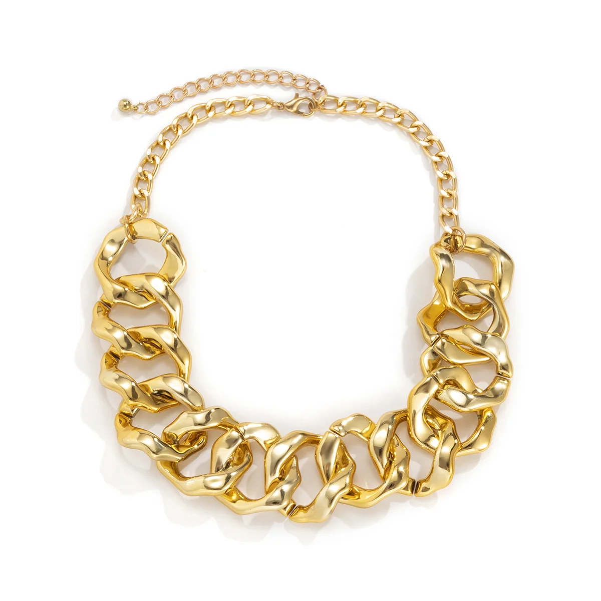 

Gold Geometric Punk Alloy Link Chain Necklaces Gothic Jewelry for Women Hiphop Fashion Jewelry Gift Short Clavicle Necklaces