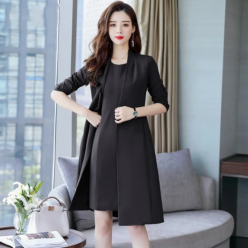 Женский осенний костюм 2020 новый элегантный однотонный Красный Блейзер с длинным