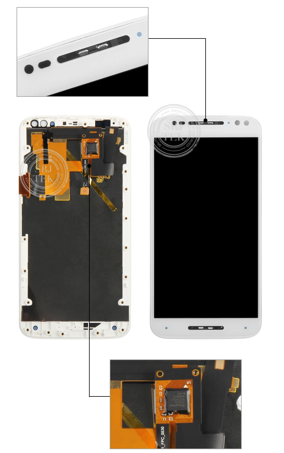 Srjtek 5," для Motorola Moto X style x3s X3 style XT1570 XT1572 XT1575 ЖК-дисплей сенсорный экран дигитайзер полная сборка Рамка