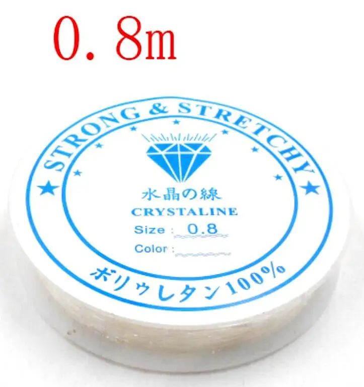 Прозрачный Круглый растягивающийся шнур с кристаллами для бисероплетения