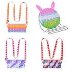 Новые игрушки-фиджеты, Поппер, сенсорный Поппер, силиконовая сумка для хранения, попит, декомпрессионный Кошелек для монет