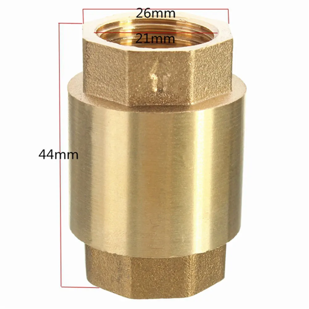 

Tool In Line Check Connector Vertical Brass Water Control Thread Home DIY Spring Accessories