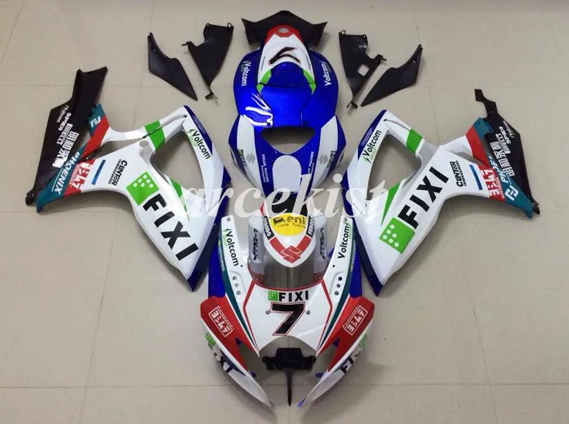 Стиль ABS мотоцикл обтекатели комплект подходит для SUZUKI GSXR600 GSXR750 06 07 R600 R750 K6 GSXR 600 750 2006 2007 Cool FIXI