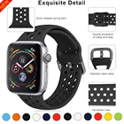 Ремешок для часов Apple Watch, силиконовый, дышащий, 44404238 мм