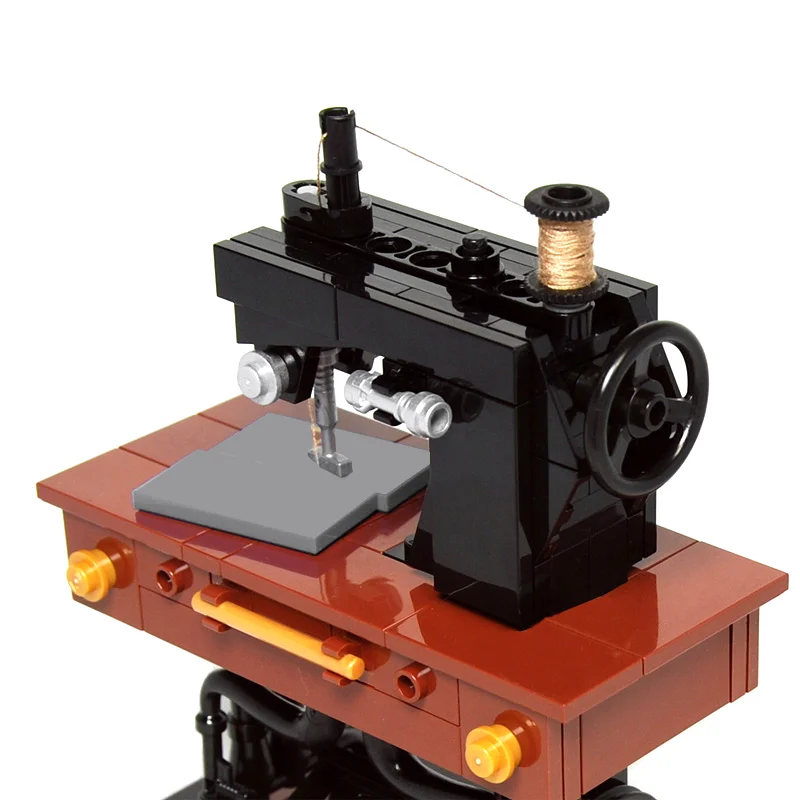 

BZB MOC Compatible 41609 Home Furnishing Feet, Sewing Machine Placement Building blocks For Children's Toys Birthday Gifts