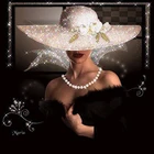Женское черное платье и белая шляпа 5D DIY полностью квадратная Алмазная картина Алмазная вышивка крестиком Мозаика живопись