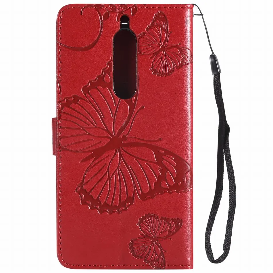 Capa Butterfly Frame For Nokia 3 5 2017 2 6 2018 2.1 3.1 5.1 6.1 Card Slot Book Case Leather Cover Flip Fundas DP06Z | Мобильные