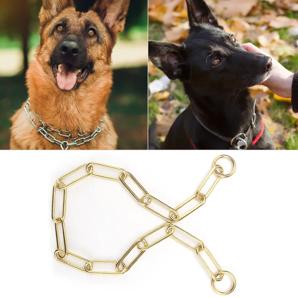 

Solid Snake P Choke Chain Training Dog Pet Collars Lead For M L Dogs (L)