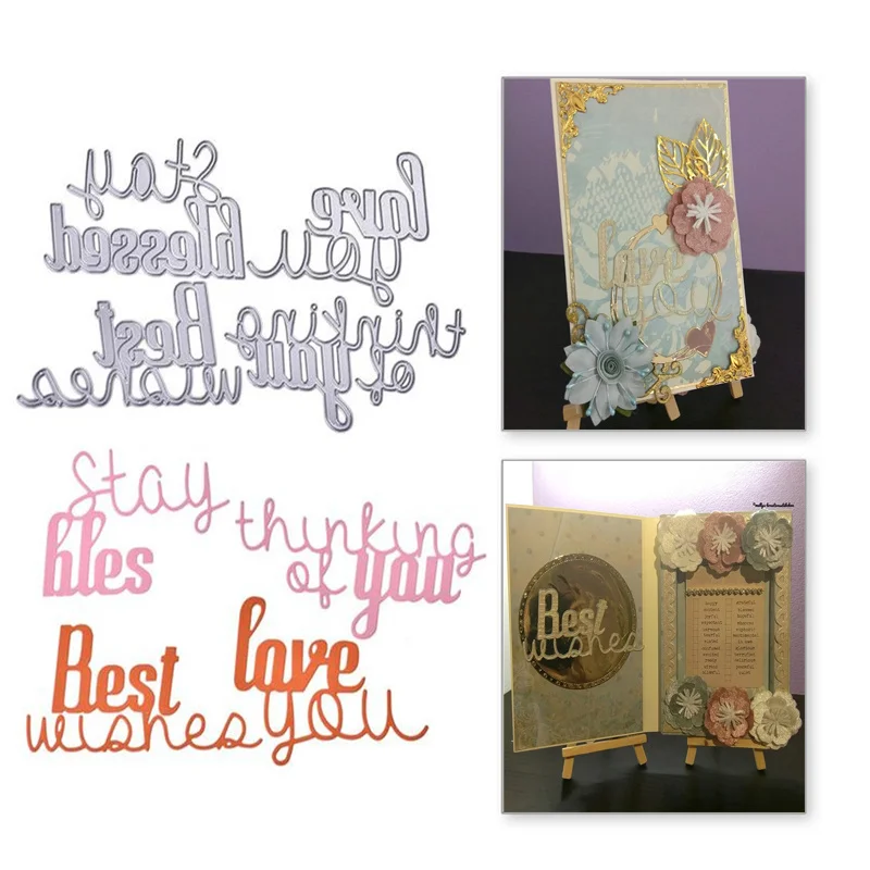 DiyArts Привет слова металлический Трафаретный вырубной штамп для изготовления