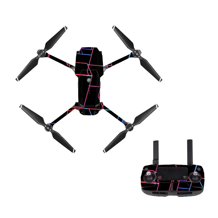 Красочная линия стикеры наклейки для DJI Mavic Pro Drone + пульт дистанционного