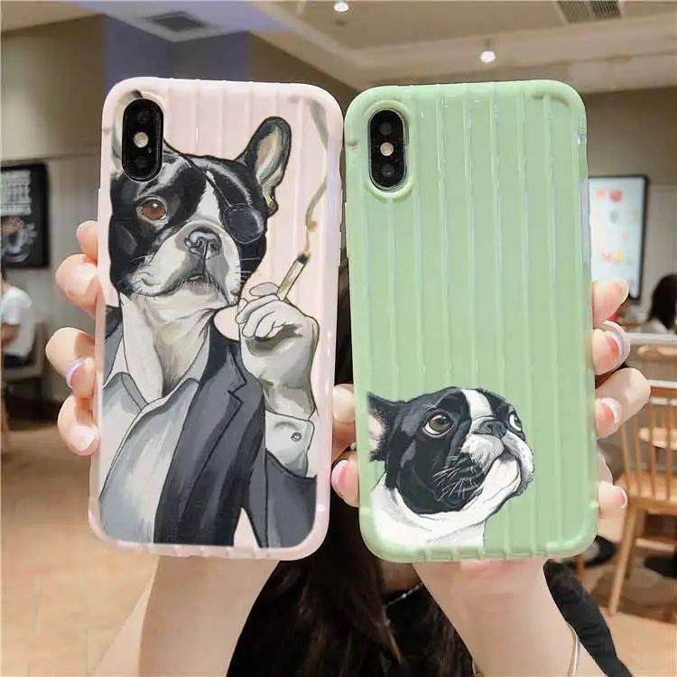 Чехол для телефона IPhone 11 Pro Max X XS MAX 8 7 6S Plus с изображением мопса собаки на