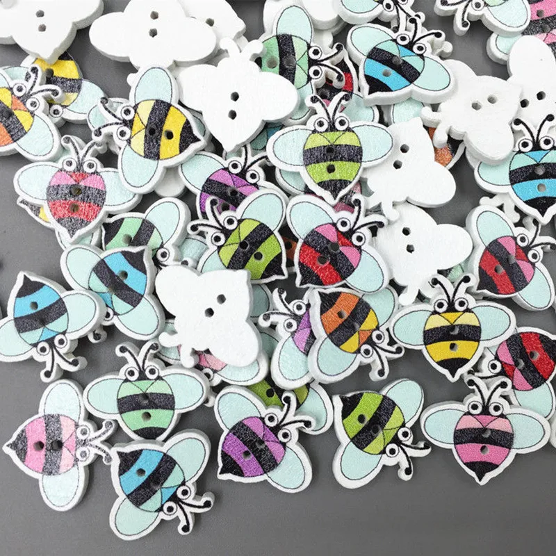 Сделай Сам 100 шт. разноцветные Мультяшные фотообои деревянные декоративные шитья